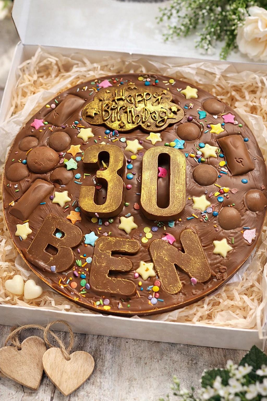 Giant 8 inch personalised chocolate pizza