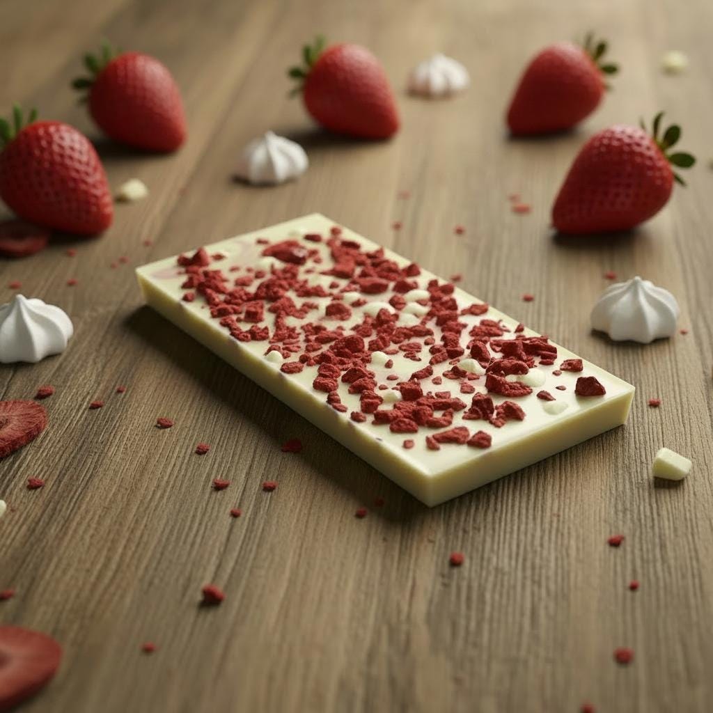 Handcrafted White Chocolate Eton Mess Bar