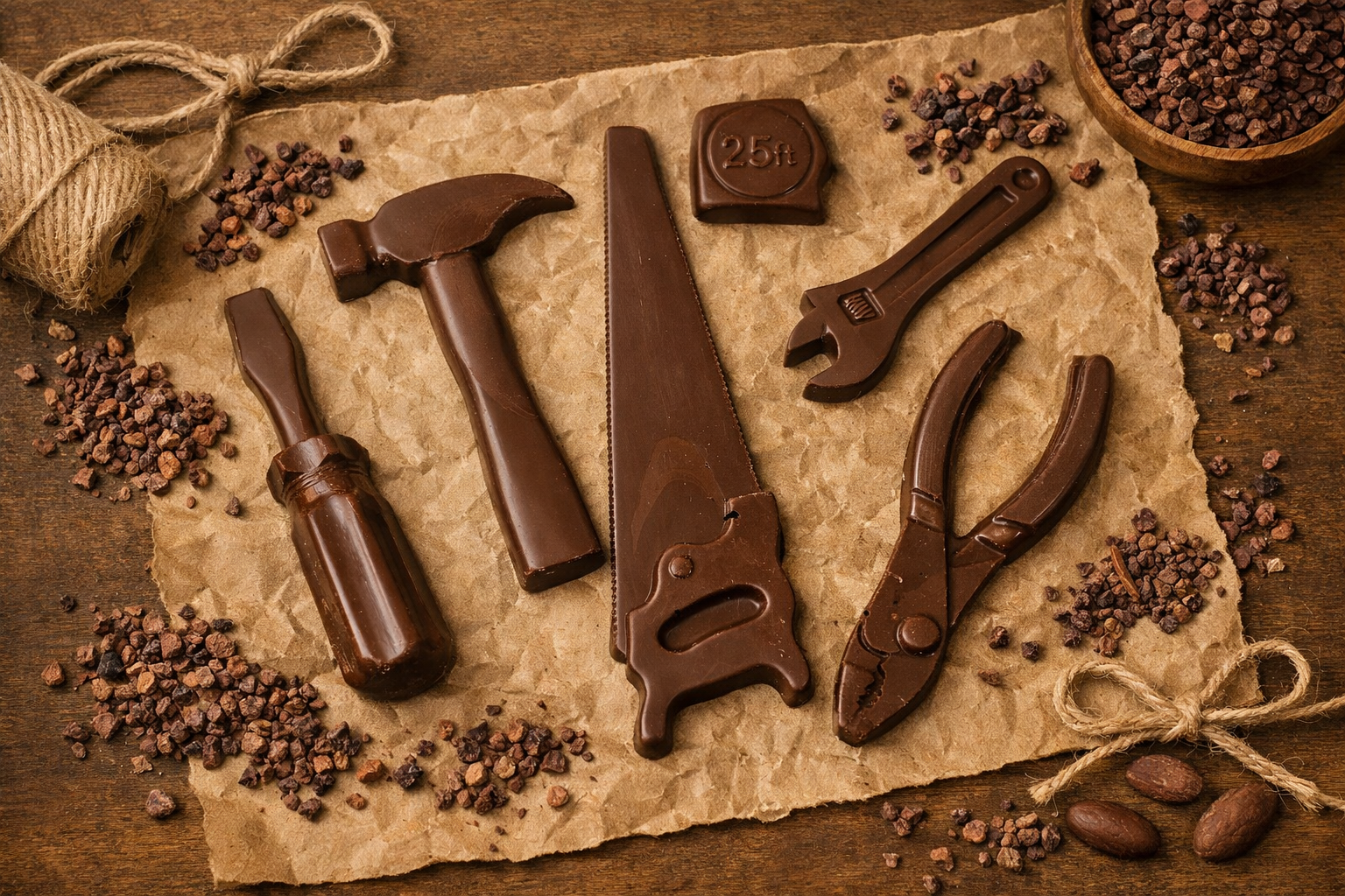 Belgian Chocolate tool set - 125g Milk, Dark or White