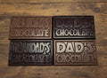 Dad & Grandad Chocolate Bars – Handmade Personalised Gift Milk, Dark or White Chocolate.
