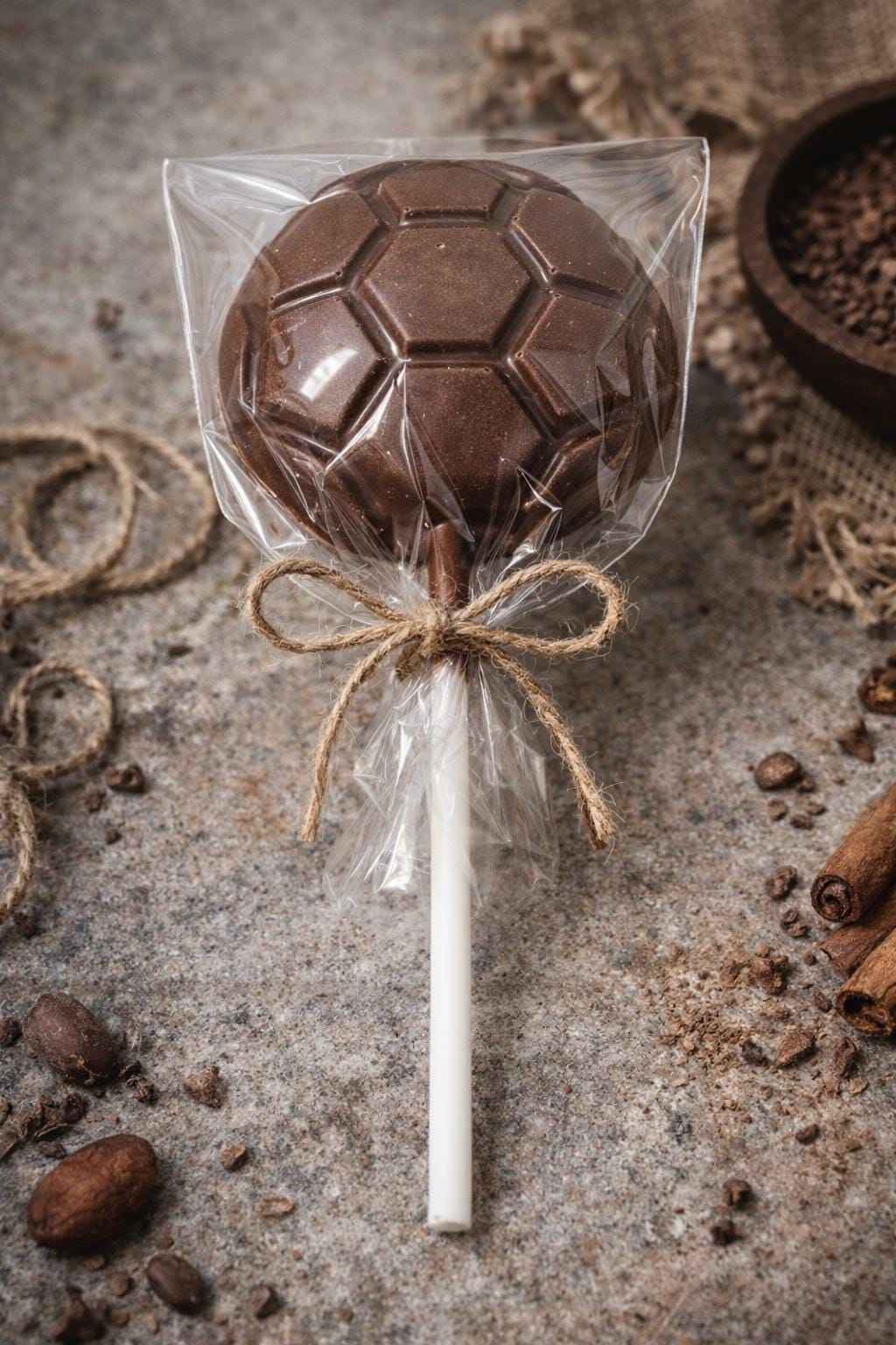Handmade Milk Chocolate Football Lollipops – 40g Artisan Sports Treats, Party Favours & Gifts.