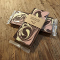 Milk Chocolate Bar with White Chocolate & Strawberry Swirls – Artisan Handmade